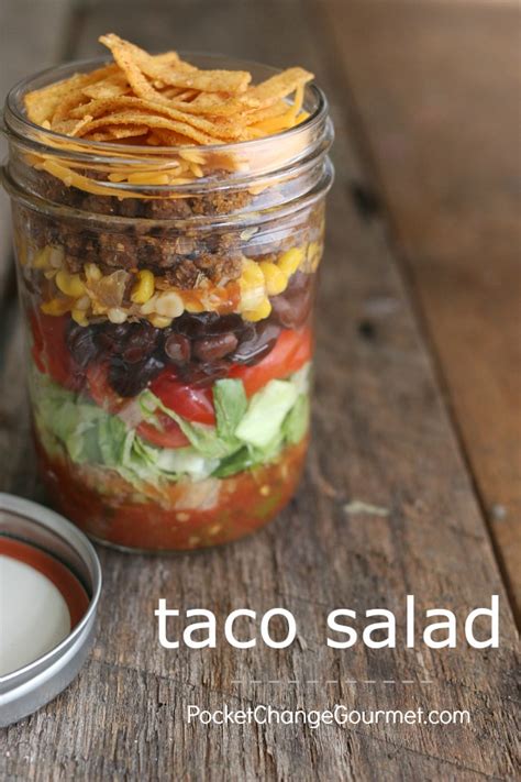 taco salad   jar recipe pocket change gourmet