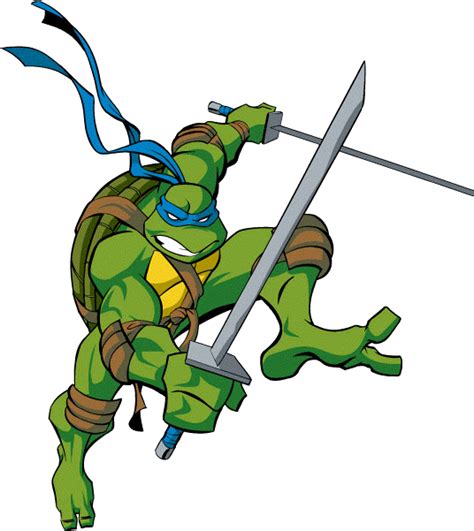 Leonardo Teenage Mutant Ninja Turtles Retro Clip Art