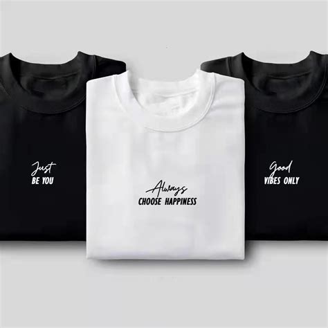 Tshirt Minimalist Design For Men Women Cotton Round Neck Shirt