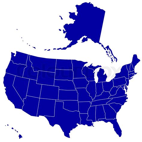 Silhouette Karte Von Usa Stock Vektor Colourbox