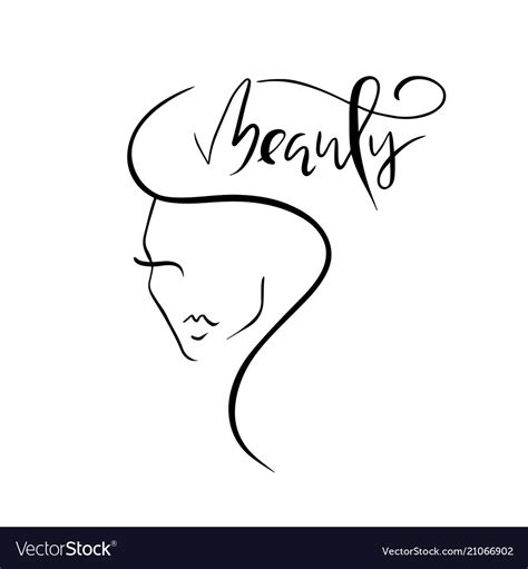 Template Logo For Beauty Products Abstract Girl Vector Image
