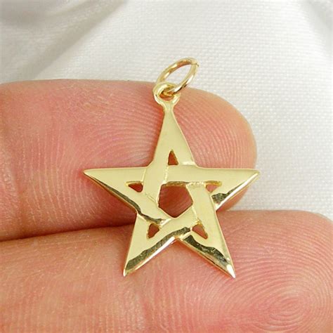 Five Pointed Star Pentagram Magical Symbol Charm Pendant Etsy Australia