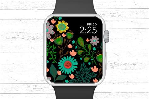 Apple Watch Wallpaper Colorful Blooming Flower Art Apple Etsy In 2021