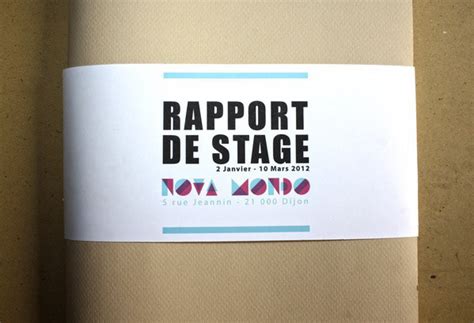 Rapport De Stage Agence Nova Mondo On Behance