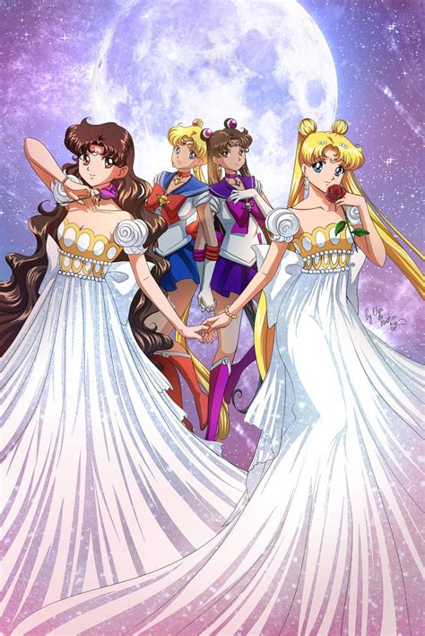 Princesses Selenity And Selene By Elyngontier Sailor Moon Manga Sailor Moon Usagi Sailor