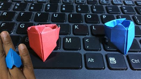Diy How To Make Easy Paper Loveheart Ring Origami Love Ring
