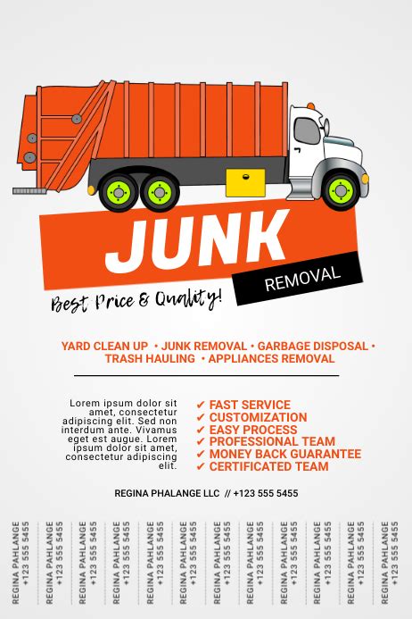 Junk Removal Service Flyer Template Postermywall