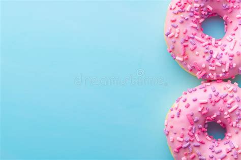 Two Pink Donuts Stock Photo Image Of Candy Circle 111595674