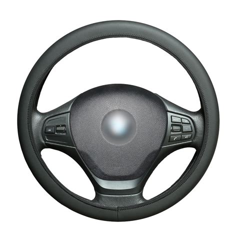 Mewant Universal Ultra Thin Black Genuine Leather Steering Wheel Cover