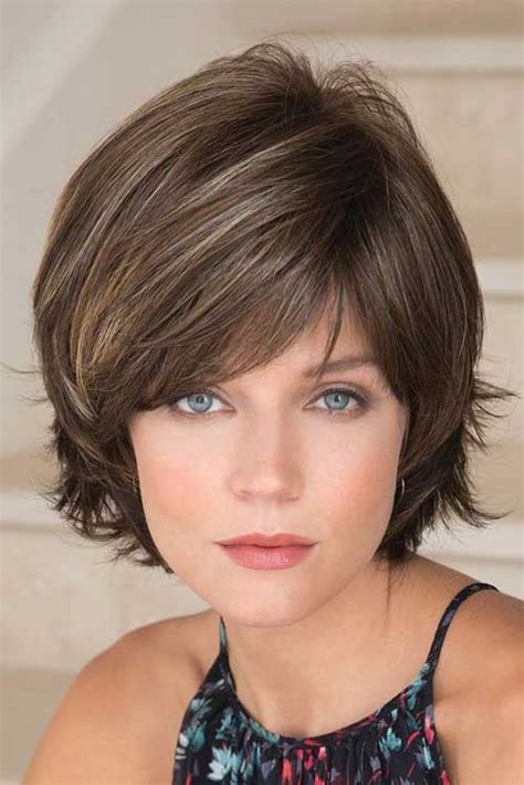 Bobs are great haircut choices and they will flatter your new look. Flattering Layered Short Haircuts for Thick Hair | Short ...