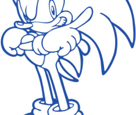 Sonic The Hedgehog Bold Outline Svg