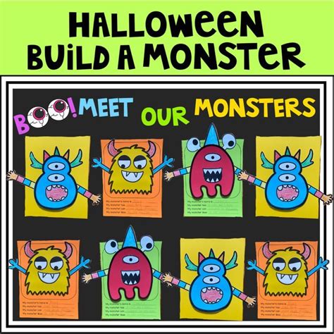 Halloween Monster Craft Simple Writing Craftivity Bulletin Board Idea