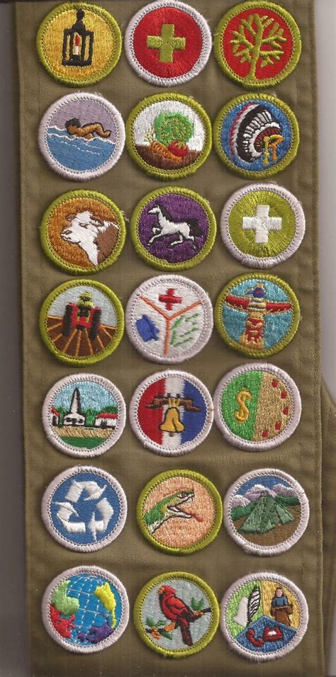 Eagle Scout Merit Badge Sash 21 Different Merit Badges Antique
