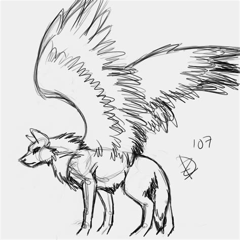 Drawing a wolf is very interesting, but creating an anime is an even more interesting task. Wolves with wings by JadeLoverCupied on DeviantArt