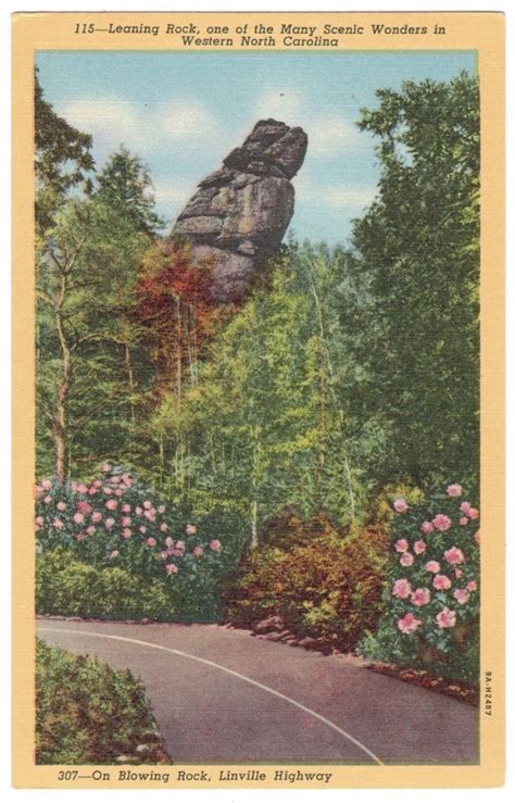 Blowing Rock North Carolina Vintage Postcard Unused Blowing Rock