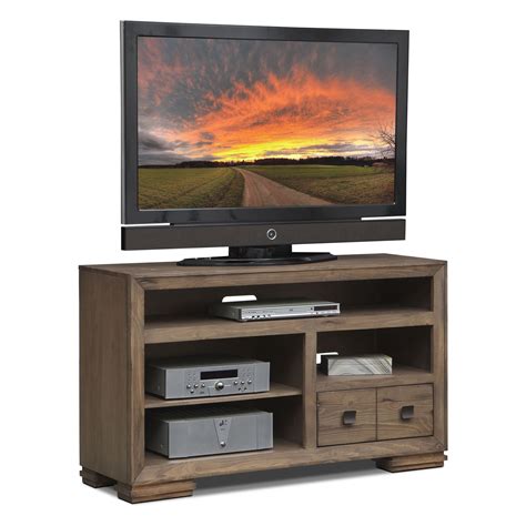 Mesa 54 Tv Stand Distressed Pine American Signature Furniture