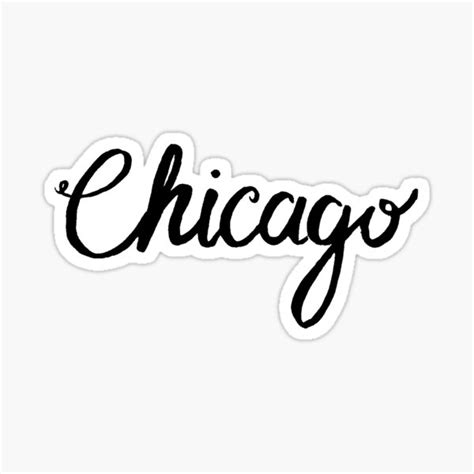 Chicago Sticker For Sale By Curlykhaila Redbubble