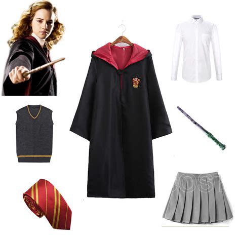 hermione granger carnival cosplay costume adult gryffindor uniform dress set for women girls in