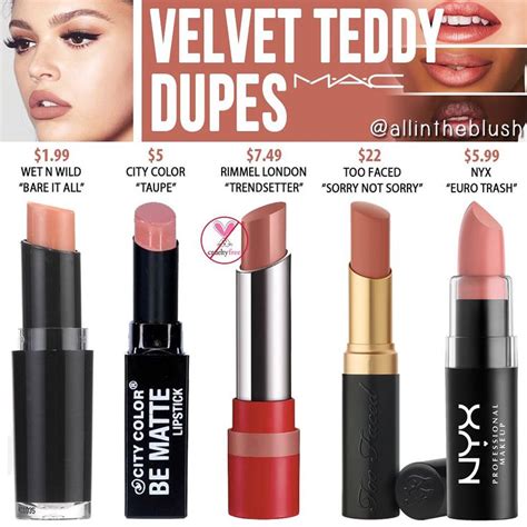 Mac Velvet Teddy Lipstick Dupes Lipstickcolors Makeup Dupes Lipstick