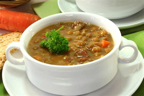 Mix the semolina, the sugar and the butter in a large bowl. A heart bowl of lentil stew with bread for dipping - Cheap ...