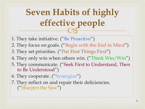 Book Review Of Seven Habits Of Highly Effective People 7 Habits