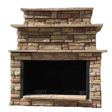 72 In Random Brown Grand Outdoor Fireplace Kit Rbgfpl The Home Depot