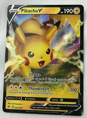 If another card with the same name is in play, you can't play this card. Pikachu V ULTRA RARE 043/185 SWSH Vivid Voltage Pokemon Card TCG NM HOLO | eBay
