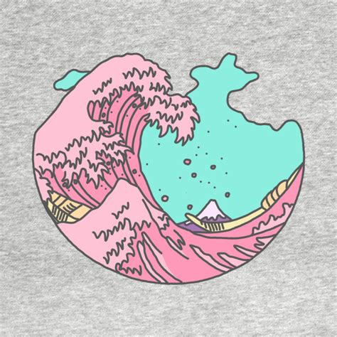 Japanese Pastel Kawaii Anime Meme Surf Beach Wave Anime