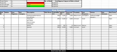 A) identify the individuals who are . Risk register template excel for project management ...