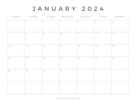 Free Printable 2024 Blank Calendar Templates All 12 Months
