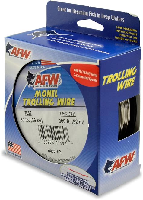 American Fishing Wire Monel Trolling Wire Single Strand Lead Core