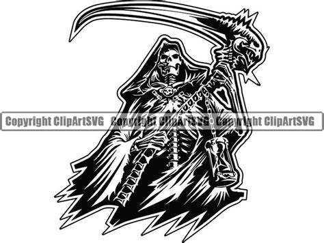 Grim Reaper 29 Skull Death Sickle Evil Kill Killer Grim Etsy