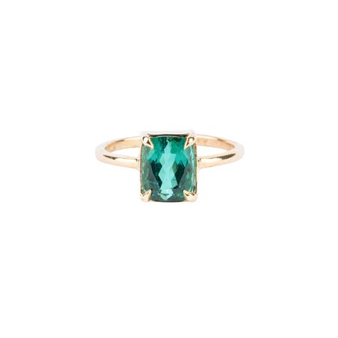 Blue Green Tourmaline Gem Candy Ring Nina Segal Jewelry