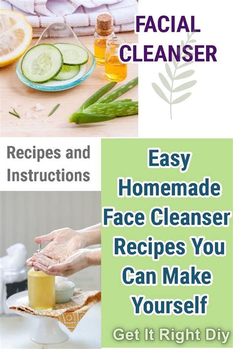 How To Diy Natural Face Cleansers That Work Great For Every Skin Types