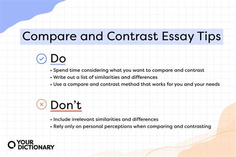 What Is The Difference Between Compare And Contrast Essay Compare