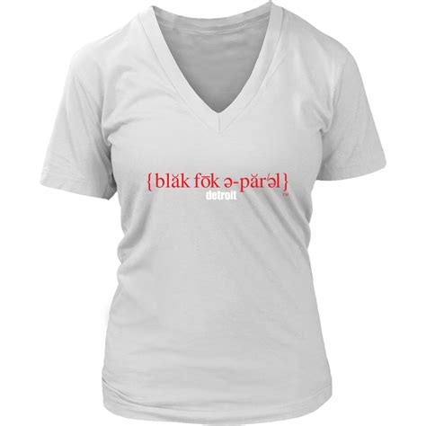 The Blackfokapparel Definition Red Logo Womens V Neck T Shirt Multip Shirts Women Cotton