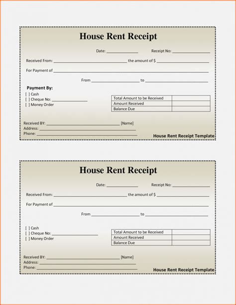 Get Our Sample Of Receipt Template For Rent Payment Receipt Template