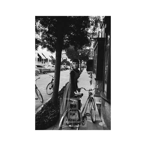 Mark Shaw Audrey Hepburn Bicycle Looks Left 1953 For Sale At 1stdibs