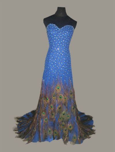 Peacock Print Ball Gown Bridesmaid Gorgeous Dresses Fancy Dresses