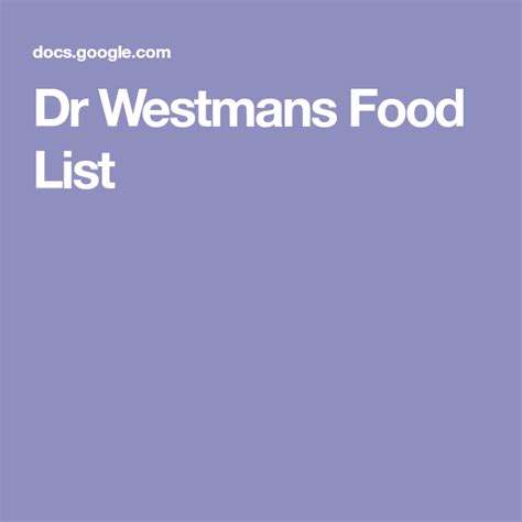 This is an incredibly detailed article about the atkins diet. Dr Westmans Food List | Food lists, Keto food list