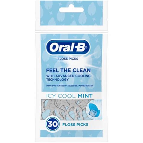 Oral B Complete Icy Cool Mint Floss Picks 30 Count 30 Ct Qfc