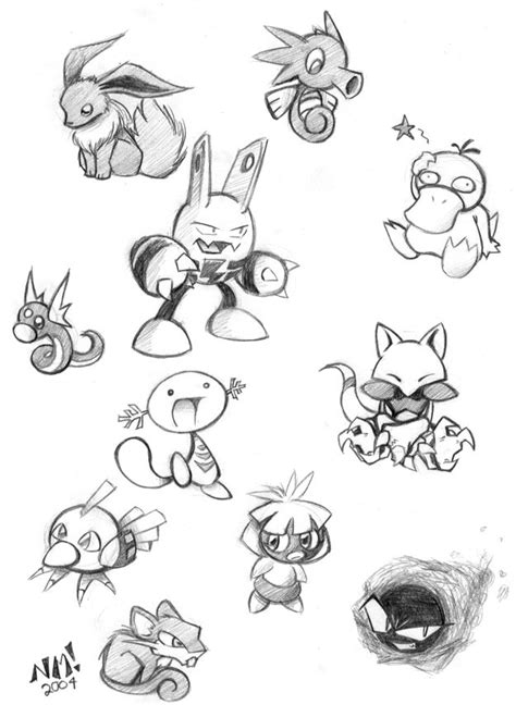 Real Sketched Drawings Big Page O Pokemon Sketches By Spookydoom