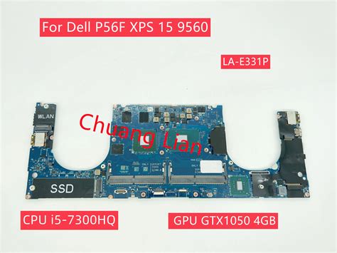 For Dell P56f Xps 15 9560 Laptop Motherboard La E331p With Cpu I5