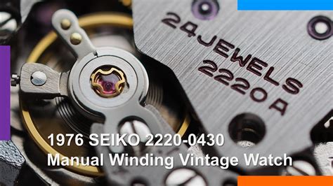 1976 Seiko 2220 0430 Manual Winding Vintage Watch Youtube