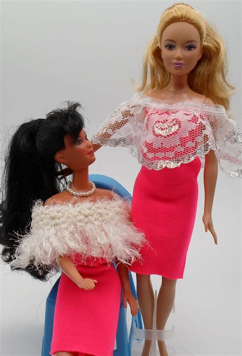 Diy Barbie Blog Fancy Headband Dress For Barbie With Off Shoulder