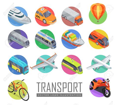 Transport Vector Logo Illustration Set Of Transport Icons Vector