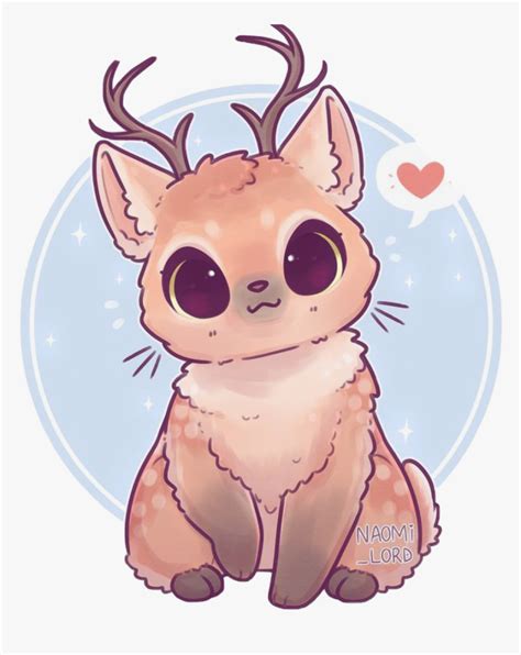Maybe you would like to learn more about one of these? #cute #animals #deer #chirstmas #freetoedit - Cute Animal Drawings Deer, HD Png Download - kindpng
