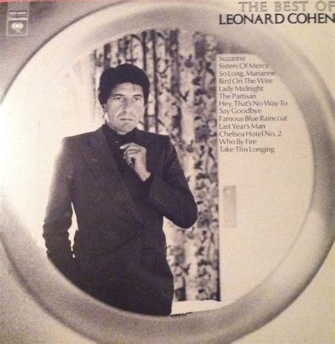 leonard cohen the best of leonard cohen 1975 vinyl discogs