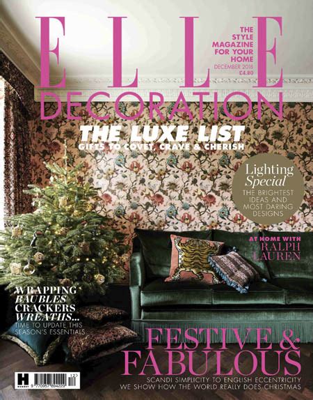 Elle Decoration Uk 122018 Download Pdf Magazines Magazines
