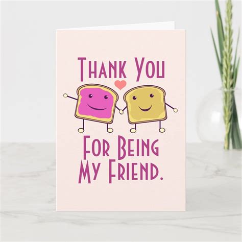 Thank You For Being My Friend Zazzle Cards For Friends Best Friend